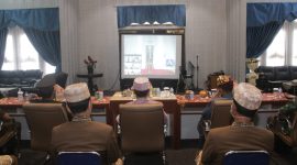 Foto Suasana Pada Saat Upacara Peringatan hari lahirnya pancasila Tahun 2021